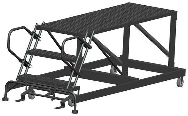 Roll Work Platform, Steel, Single, 30 In.H