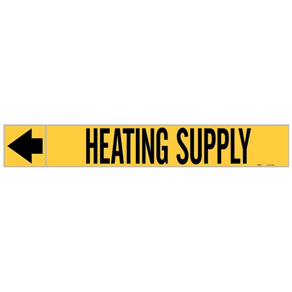 Pipe Marker, Heating Supply, 1 In.H