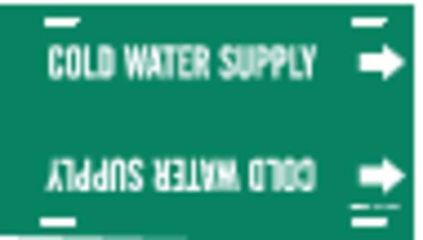 Pipe Mrkr, Cold Water Supply, 8to9-7/8 In