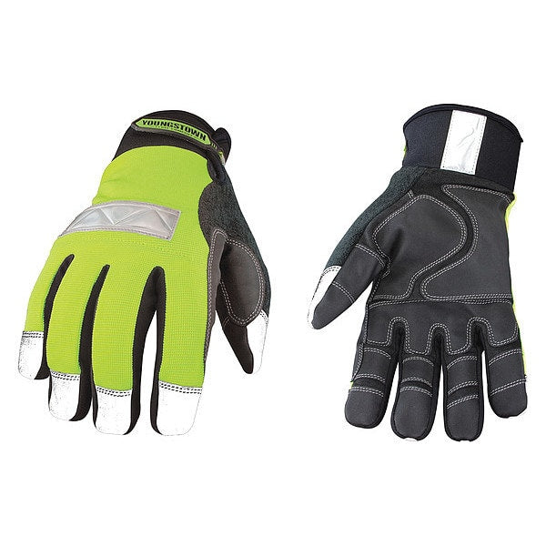 Hi-Vis Cold Protection Gloves, 60g Thinsulate/Micro Fleece Lining, M