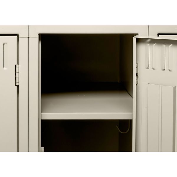Wardrobe Locker, 12 in W, 18 in D, 66 in H, (1) Tier, (1) Wide, Sand