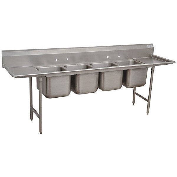 31 in W x 154 in L x 42 in H, Floor Mount, 18 ga. 304 Stainless Steel