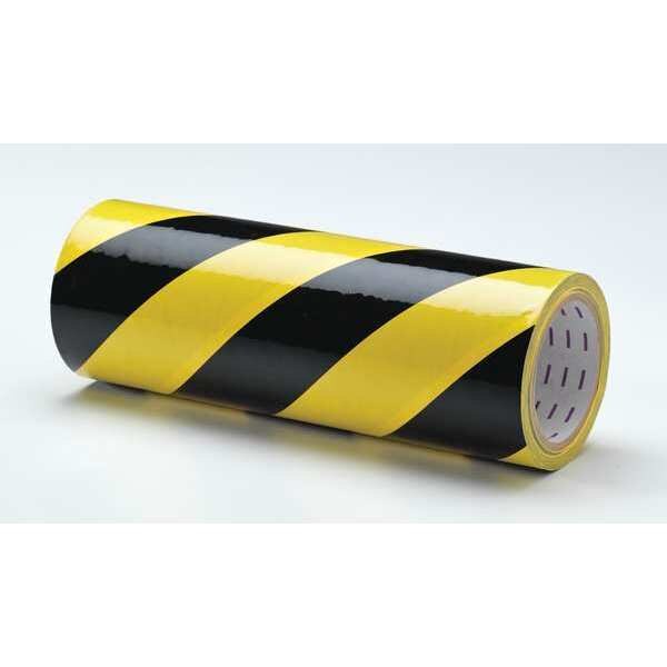 Hazard Marking Tape, Roll, 12In W, 54 ft. L