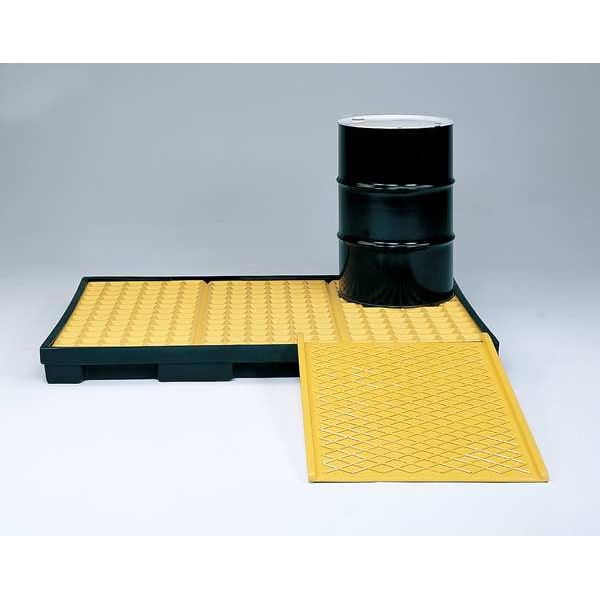 Drum Spill Containment Pallet, 66 gal Spill Capacity, 6 Drum, 8000 lb., Polyethylene