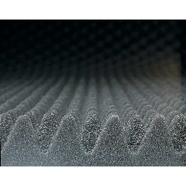 Acoustical Foam Convoluted, 2In, Gray, PK4