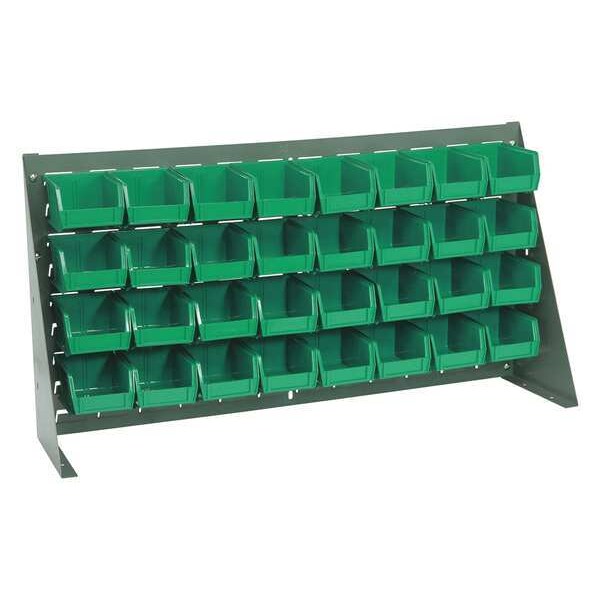 Steel Louvered Bench Rack, 36 in W x 1/4 in D x 20 in H, Gray