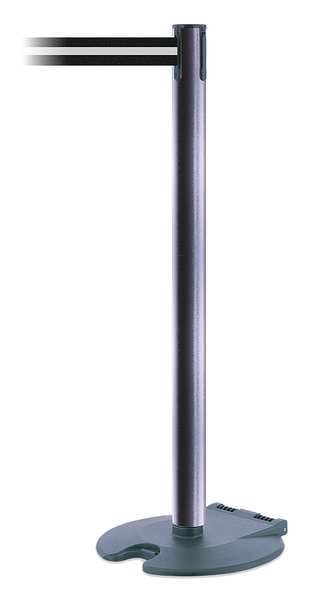 Barrier Post w/ Belt, 38 In. H, Cast Iron