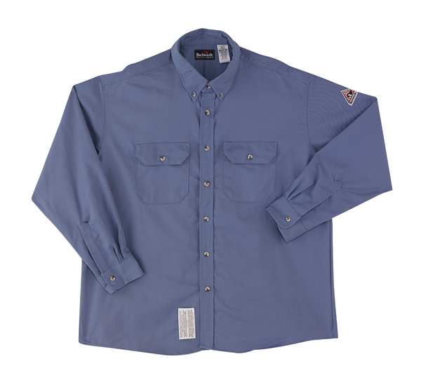 FR Long Sleeve Shirt, Navy, L, Button