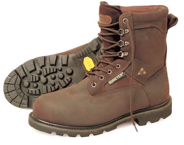 Size 8 Men's 8 in Work Boot Steel Work Boot, Brown