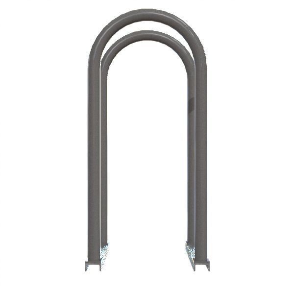 Bike Rack, 2-Sided, 4-Bike, Black/Silver