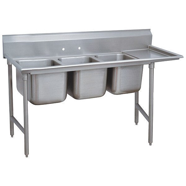31 in W x 107 in L x 42 in H, Floor Mount, 18 ga. 304 Stainless Steel