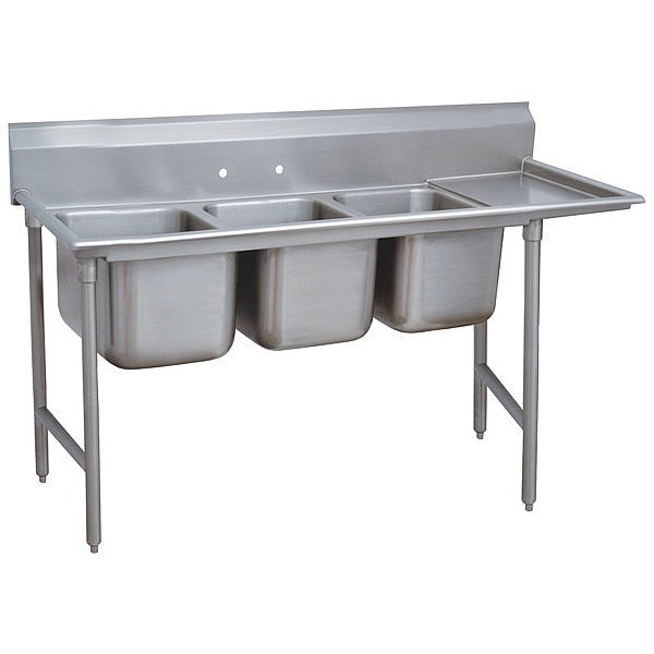 31 in W x 107 in L x 42 in H, Floor Mount, 18 ga. 304 Stainless Steel