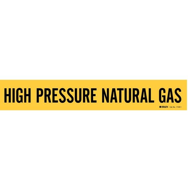 Pipe Marker, High Pressure Natural Gas, Y, 7139-1