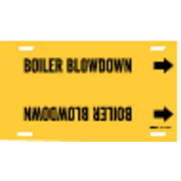 Pipe Marker, Boiler Blow Down, 8to9-7/8 In