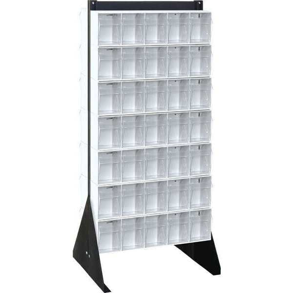 Bin Storage Rack, 70 Bins, White