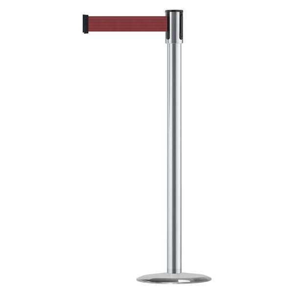 Barrier Post with Belt, Polished Satin