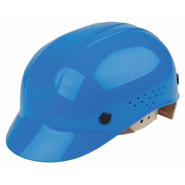 Vented Bump Cap, Front Brim, Polyethylene, Pinlock Suspension, Fits Hat Size 6 1/2 to 8, White