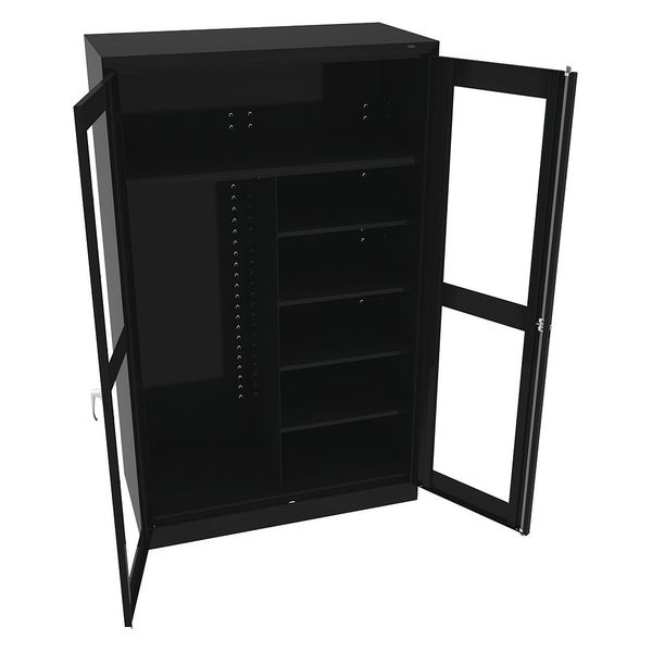 20/22 ga. ga. Steel Clear View Storage Cabinet, 48 in W, 78 in H
