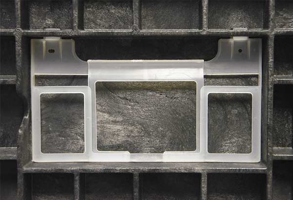 Gray Plastic Label Holder, 41 1/2 in L, 29 1/2 in W