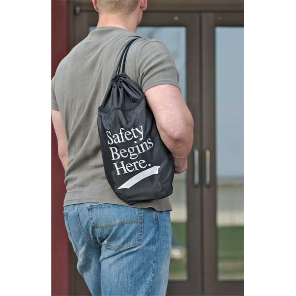 Backpack w/Drawstring, 17-1/2x15 In., BLK