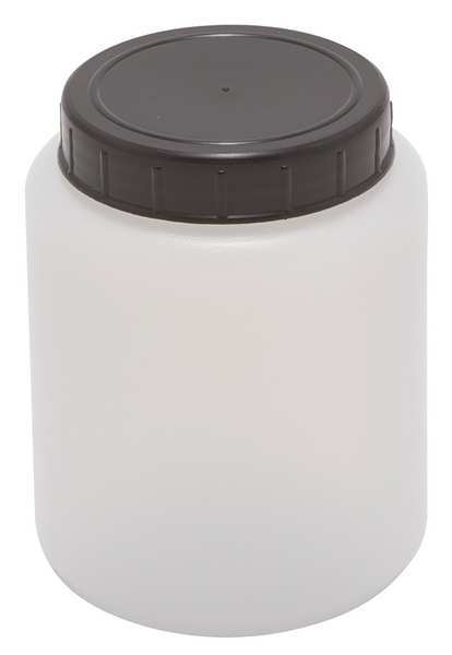 HDPE CYLNDRCL JAR W/CAP 500ML, PK10
