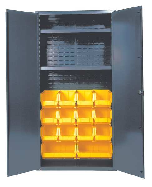 Extra-Heavy Duty Bin Cabinet, 36 in W, 72 in H, 18