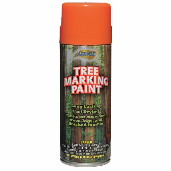 Tree Marking Paint, 12 oz., Orange, Solvent -Based