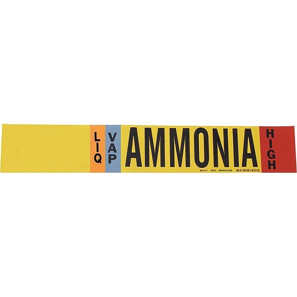 Ammonia Pipe Marker, IIAR, 8In and Above, 90474