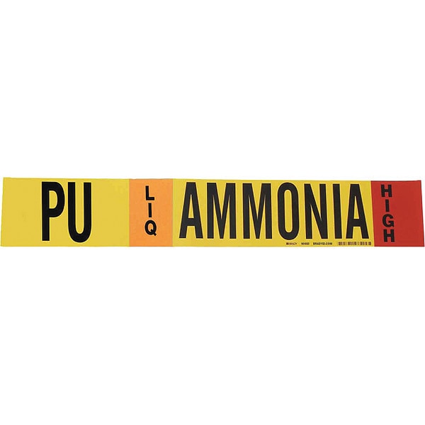Ammonia Pipe Marker, PU, 8In and Above