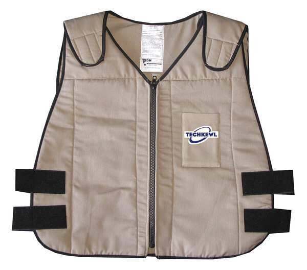 Phase Change Cooling Vest, L, Khaki