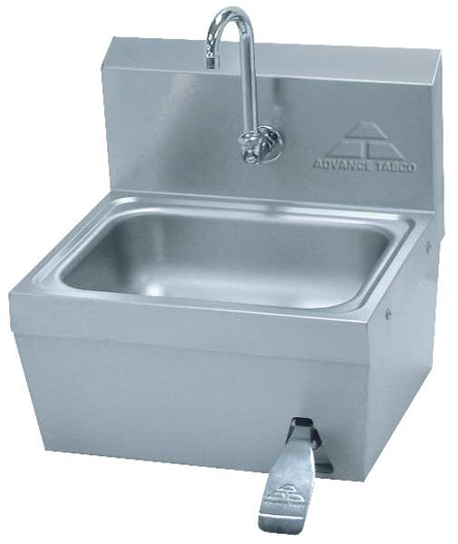 Hand Sink, Wall, 15-1/4 In. L, 17-1/4 In. W