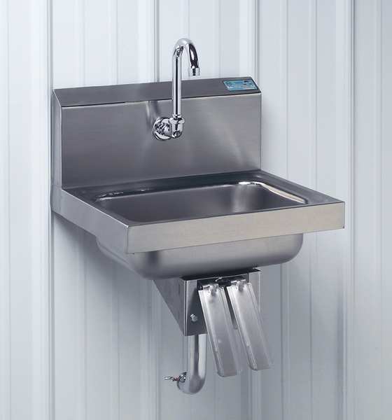 Hand Sink, Wall, 15-1/4 In. L, 17-1/4 In. W