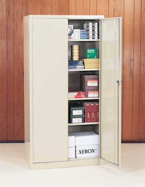 22/24 ga. ga. Steel Storage Cabinet, 36 in W, 72 in H, Stationary
