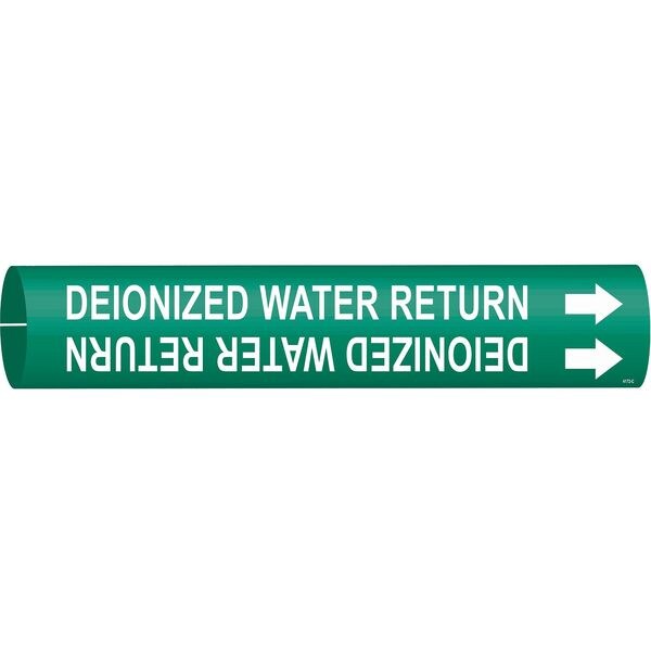 Pipe Marker, Deionized Water Return, Green, 4172-C