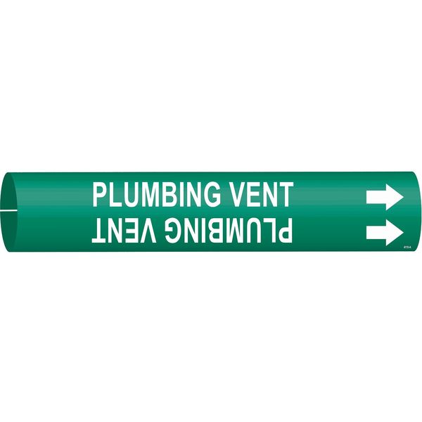 Pipe Marker, Plumbing Vent, 3/4to1-3/8 In