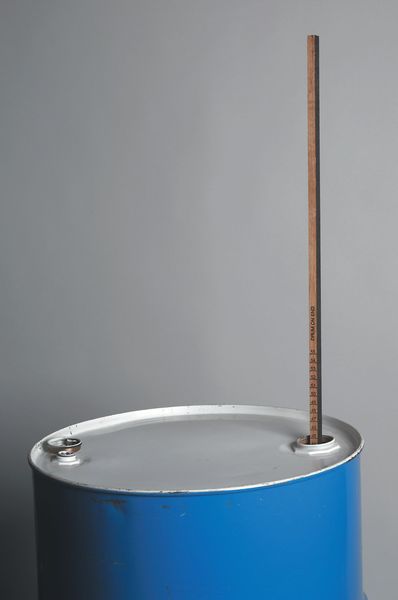 44 in L Drum Gauge Stick for 55 gal Drum, Hardwood, 5/8 in W, 1 gal Increment Marks
