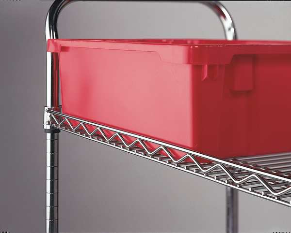 Wire Shelving Cart, 500 lb., 40 In.H