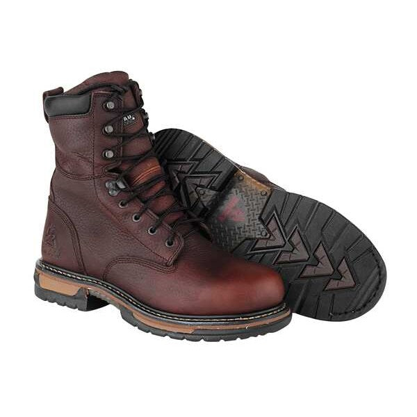 Work Boots, Pln, Mens, 12W, Bridle Brown, PR