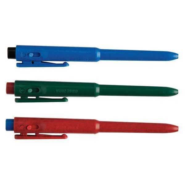 Metal Detectable Retractable Pen, Black, PK25