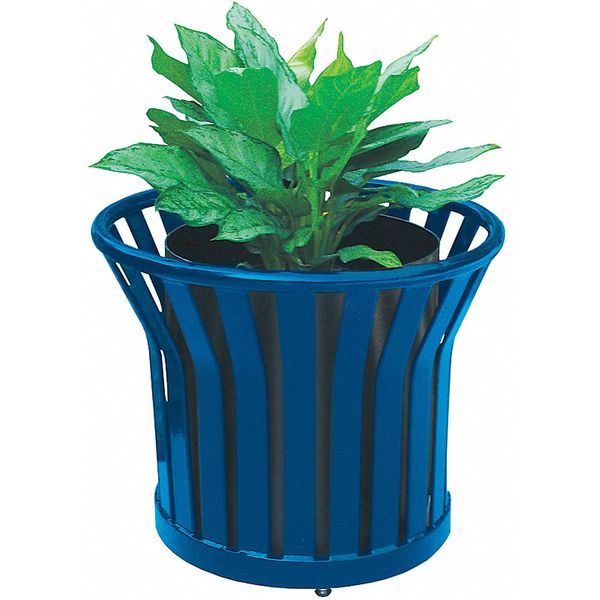 Planter, Blue, 25-1/2 In H