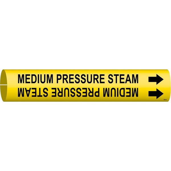 Pipe Marker, Medium Pressure Steam, Yellow, 4095-B