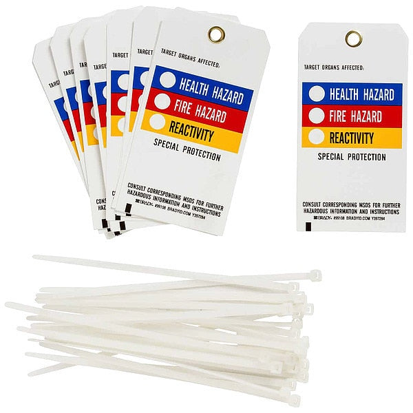 Tag, Polyester, Chemical Hazard, PK25