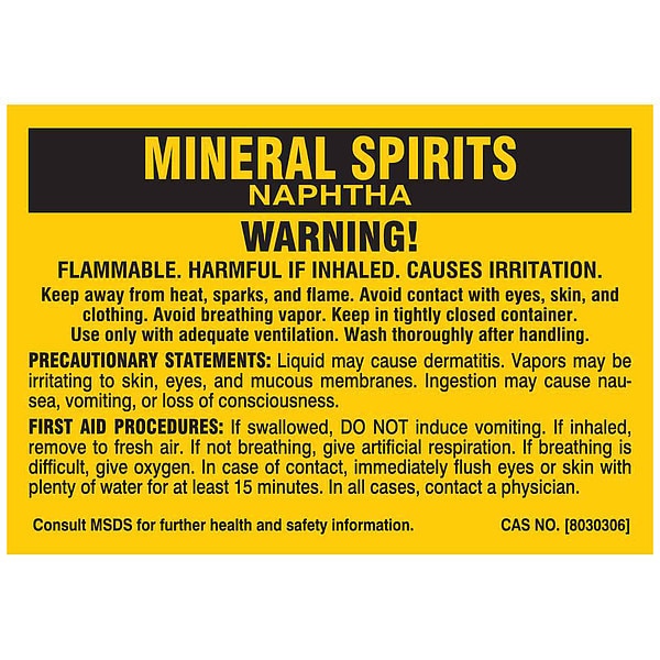 Chemical Label, Polyester, 2 In. H, PK25