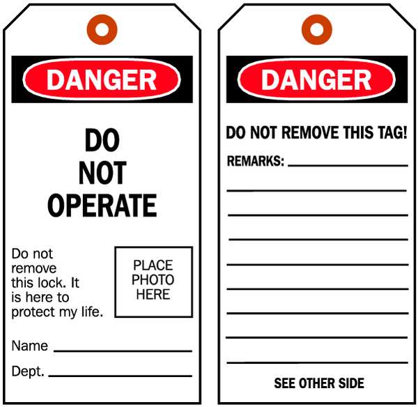 Danger Tag, 7 x 4 In, Bk and R/Wht, PK10