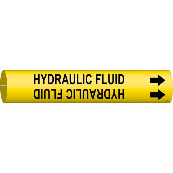 Pipe Marker, Hydraulic Fluid, Yel, 4 to6 In