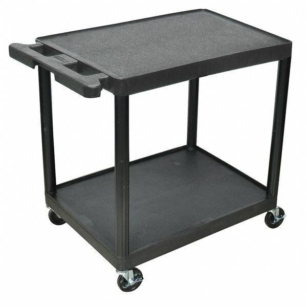 Thermoplastic Resin (Shelf)/High Density Polyethylene (Leg) Flat, 2 Shelves, 300 lb