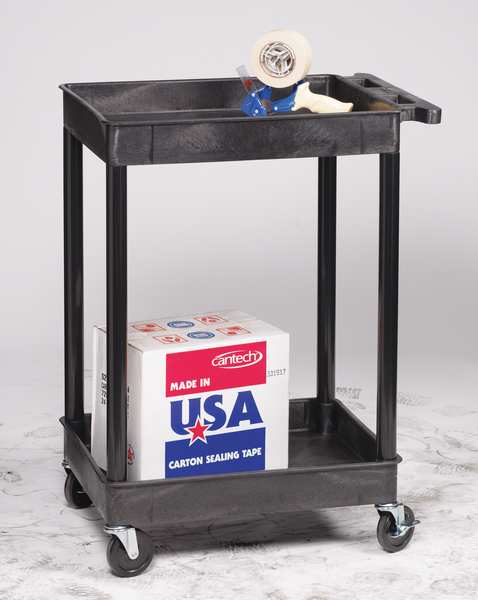 Thermoplastic Resin (Shelf)/High Density Polyethylene (Leg) Flat, 3 Shelves, 400 lb