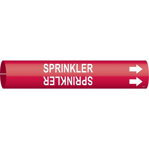 Pipe Marker, Sprinkler, R, 2-1/2 to3-7/8 In