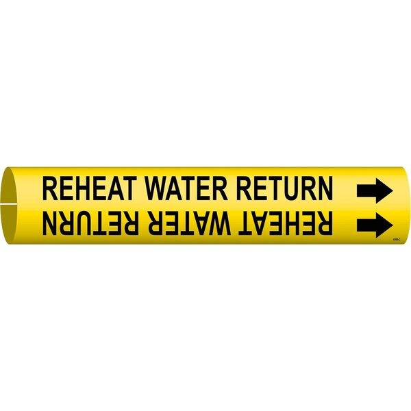 Pipe Marker, Reheat Water Return, Yellow, 4266-C