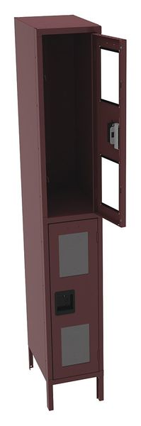 Wardrobe Locker, 12 in W, 18 in D, 78 in H, (1) Wide, (2) Openings, Wine